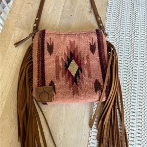 Saddle blanket fringe bag